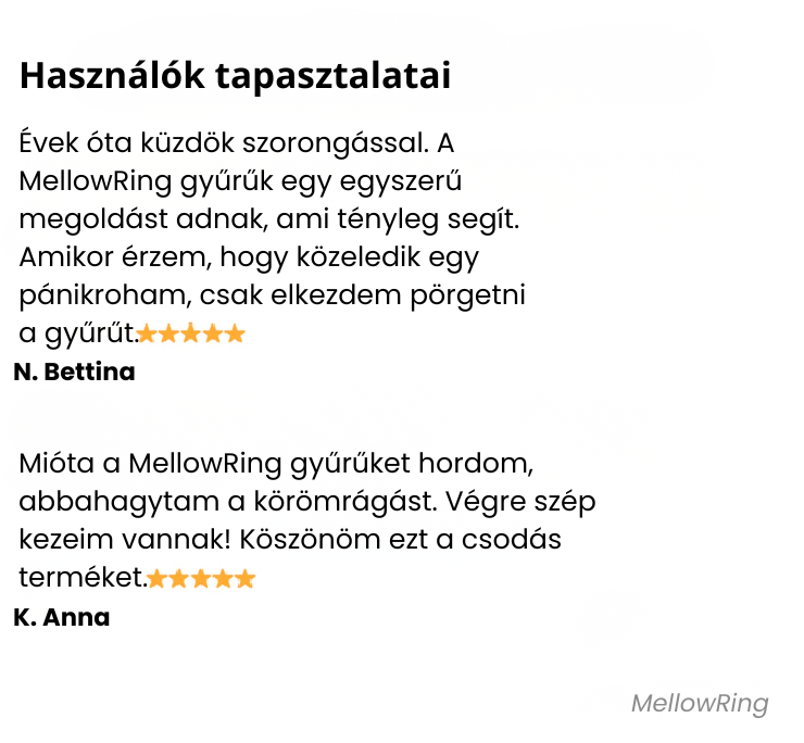 Szorongás elleni gyűrű - Fehér gyöngy (Ezüst bevonat)