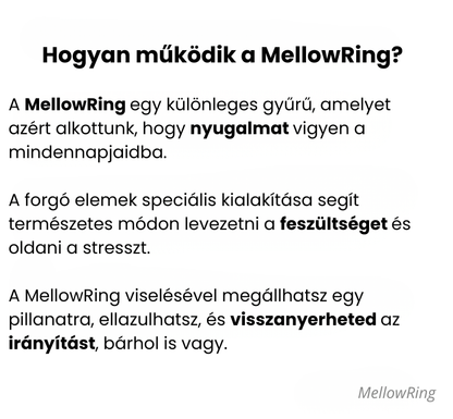 Szorongás elleni gyűrű - Fehér gyöngy (Ezüst bevonat)