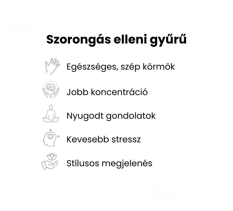 Szorongás elleni gyűrű - Hópehely (Arany bevonat)