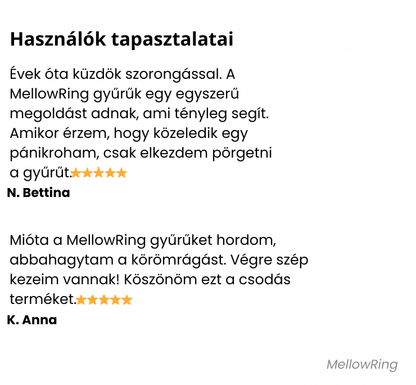 Szorongás elleni gyűrű - Fehér gyöngy (Ezüst bevonat)